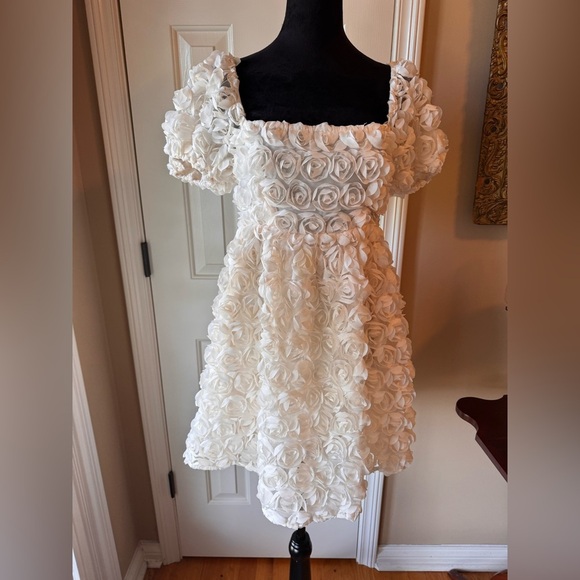 Altar'd State Cream Rosette Mini Dress - Picture 7 of 10